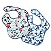 Bumkins Disney Mickey Mouse SuperBib, Baby Bib, Waterproof, Washable, Stain and Odor Resistant, 6-24 Months (Pack of 2) - Classic/Icon primary