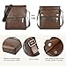 Vbiger Men's Shoulder Bag Cross Body Messenger Bag Pu Leather Business Briefcase (Brown)