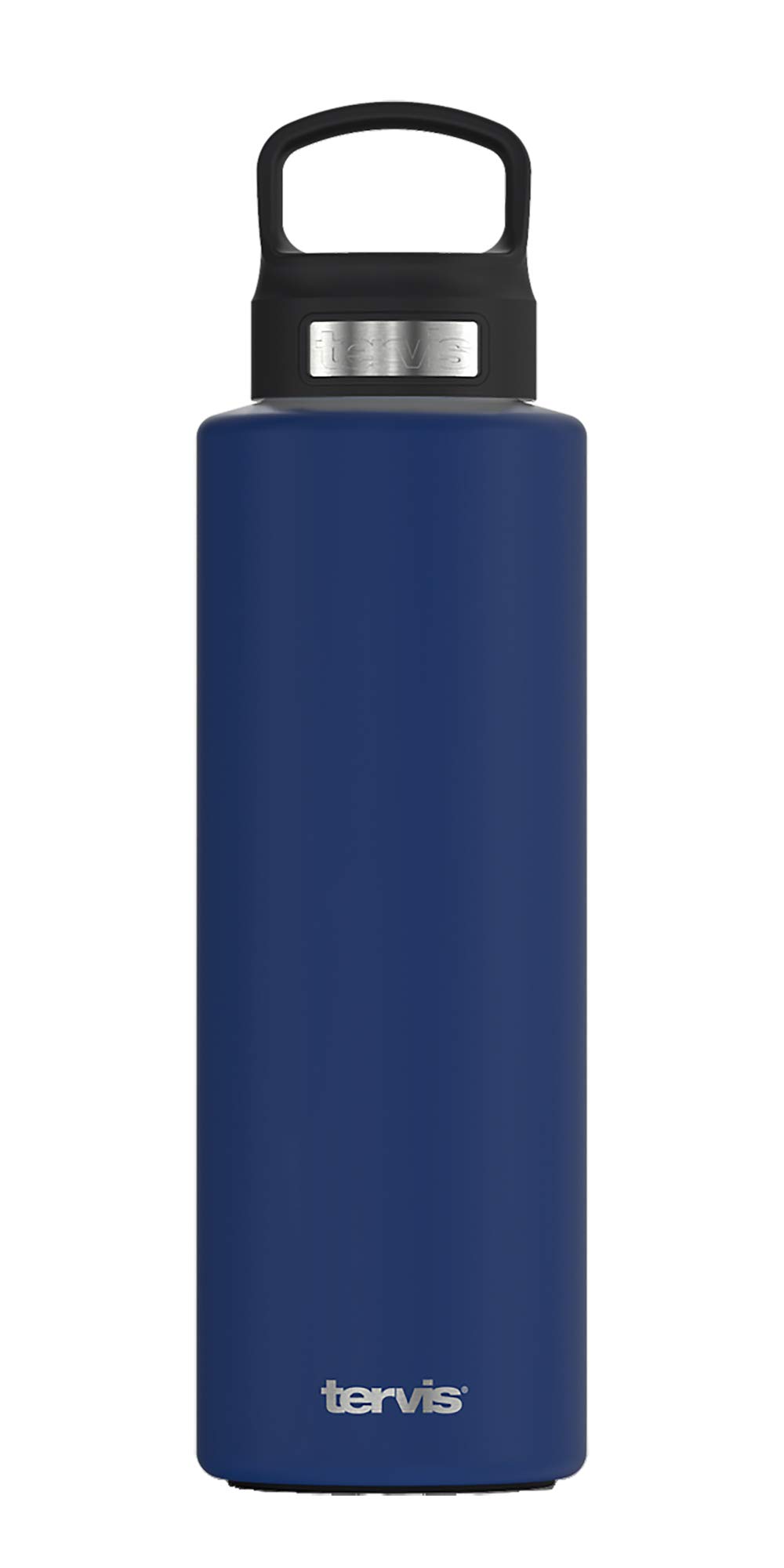 Tervis Powder Coated Stainless Steel Triple Walled Insulated Tumbler Travel Cup Keeps Drinks Cold, 40oz with High Performance Lid, Deepwater Blue