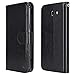 LK Case for Samsung Galaxy J3 Emerge / J3 2017 / J3 Prime / J3 Mission / J3 Eclipse / J3 Luna Pro/Sol 2 / Amp Prime 2 / Express Prime 2, PU Leather Wallet Flip Protective Case Cover (Black)