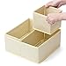 EZOWare Set of 6 Nursery Drawer Storage Folding Closet Dresser Office Organizer Basket Divider Bins for Bras, Socks, Underwear, Tie, Scarves, Gloves, Diaper, Toys, Brush, Accessories and More - Beige