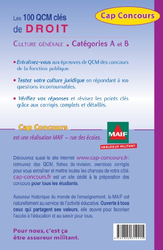 Les  100 QCM clés de droit
