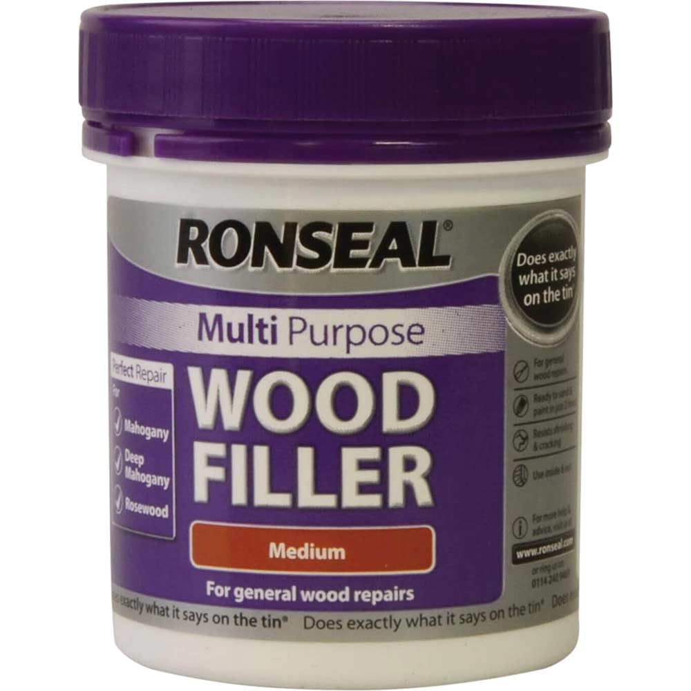 Ronseal RSLMPWFM250G 250g Medium Multi-Purpose Wood Filler Tube