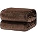 Bedsure Fleece Blankets Queen Size Brown - Bed Blanket Soft Lightweight Plush Fuzzy Cozy Luxury Microfiber, 90x90 inches