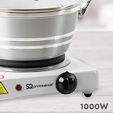SQ Professional Electric Hot Plate with Single Ring 1000W White view 7