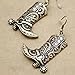 RechicGu Vintage Gold Western West Cowgirl Texas Boots Spur Dangle Drop Earrings Rodeo Boho Fancy Dress Costume