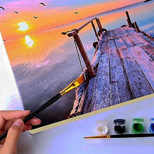 Paint Brushes Set, 15 Different Sizes Art Paintbrushes with Free Mixing Tray, Palette Knife, Paint Sponge and Pop-up Carrying Case for Watercolor, Acrylic, Oil Painting