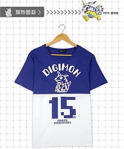 Digital Monster Digimon Adventure Digivice Ver.15th Blue Color T-shirt Short Outfit ToP M size