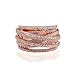14K Rose Gold Plated Sterling Silver Intertwined Design CZ Right Hand Ring 13.5mm