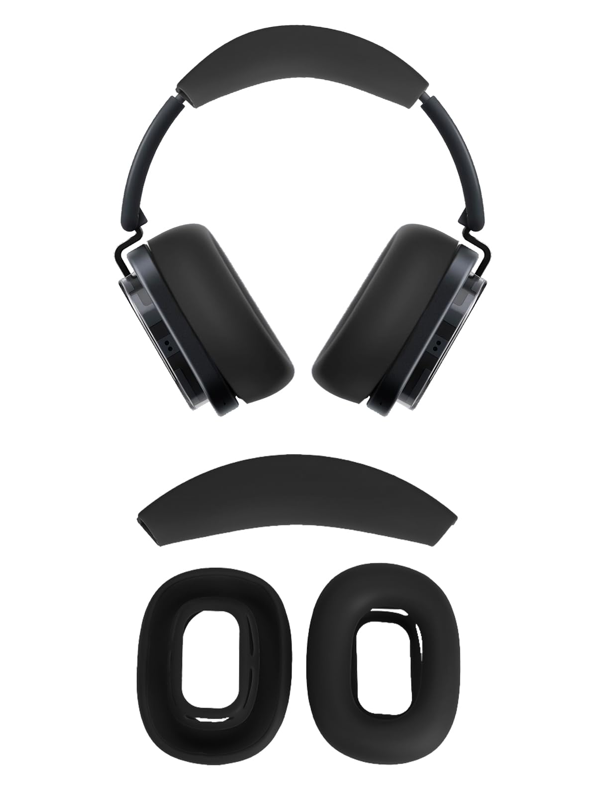 Photo 1 of [2Sets] for Nothing Headphone (1) Case Cover,NOUKAJU Silicone Protective Cover,Headphones Accessories,Silicone Ear Pads & Headband,Case for Nothing Headphone 1(Black)