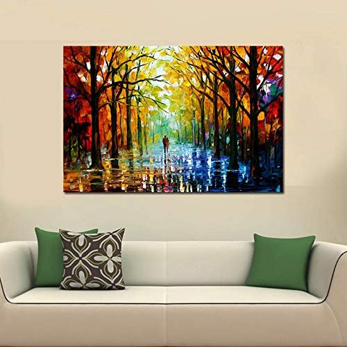 WSNDGWS Single Colorful Forest Animal Elk Wolf Canvas Painting Home Decoration Canvas Painting Without Picture Frame E5 50x70cm