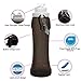 Aquabod Collapsible Water Bottle - BPA Free, 17oz, Leak Proof Silicone Foldable Sports Water Bottle, The Smart Hydration Solution