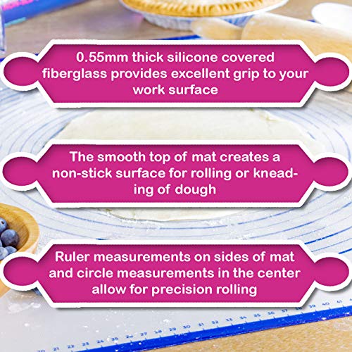 Extra Large Silicone Pastry Mat Non Stick Reusable XXL 32" x 24