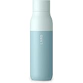LARQ Bottle Twist Top 17 oz - Insulated Stainless Steel Water Bottle | BPA Free | Reusable Water Bottle for Camping, Office, and Travel | Keep Drinks Cold and Hot, Seaside Mint