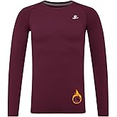 DEVOROPA Youth Boys Compression Thermal Shirt Long Sleeve Kids Fleece Baselayer Soccer Baseball Undershirt Slim/Regular/Husky