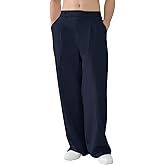 Susclude Casual Baggy Dress Pants Men Wide Leg Pleated Pants Mens Old Money Blue Lightweight Slacks Trousers for Men