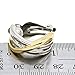 Clip on Earrings Gold Plated Two Tone Criss Cross Crossover Women Fashion