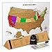 Landmass - 17 x 24 Inches Scratch Off USA Map Poster - Deluxe United States Print - Travel Wall Art - Travels Tracker - Gift Idea For Travelers