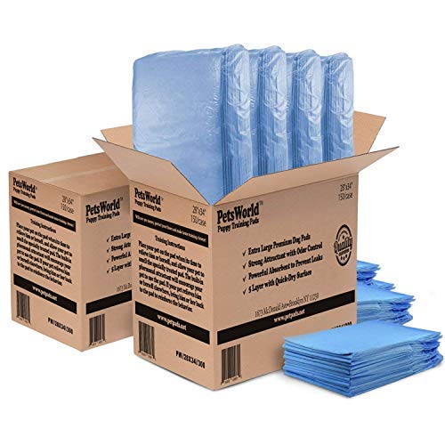 PETSWORLD XL Puppy Training Pads 300 Ct 28x34