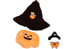 HEPHYCE 2025 Halloween Clothes for Labubu, Cute Outfit for 17cm Labubu Clothes, Premium Halloween Costume for Dolls Outfit Halloween Doll Clothes Pumpkin Outfit Accessories for Labubu Gift or Display (#A)