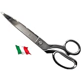 Ultima 10 Inch Dress Maker Scissors &ndash; Drop Forged Carbon Steel Dressmaker&rsquo;s Shears, Chrome Plated with Bent Handles, Made in Italy