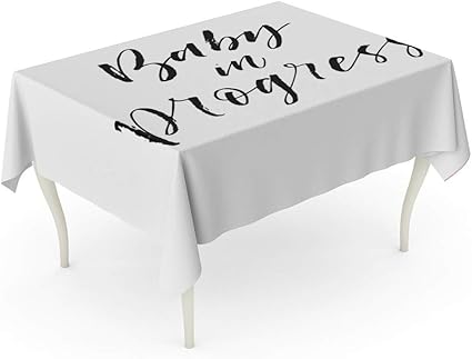 Lis Home Tovaglia Rettangolo Pancia Incinta Inchiostro Moderno Spazzola Moderna Gravidanza Preventivo Annuncio Frase Tovaglia Da Ragazza Amazon It Casa E Cucina