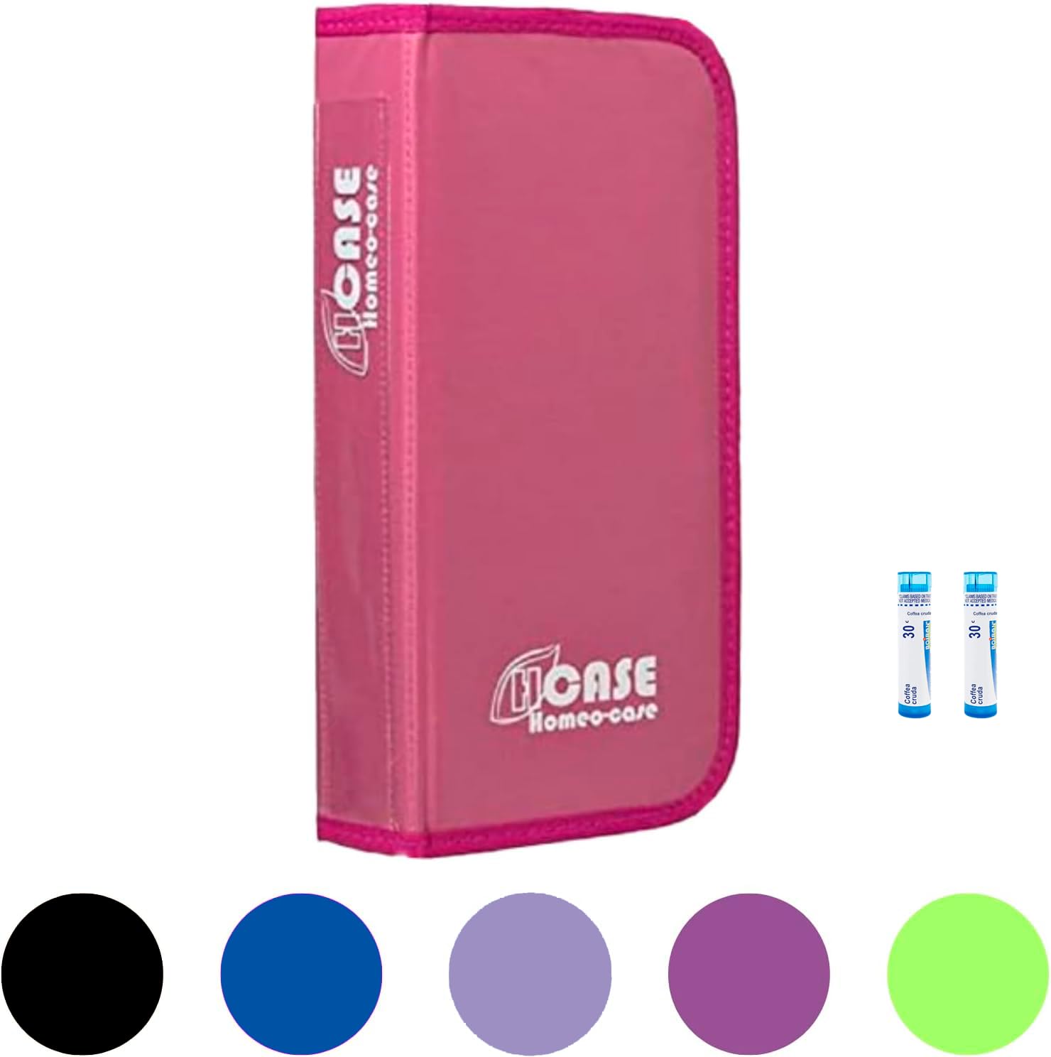 HOMEO-CASE | Homeopathy Case with 90 Spaces for Boiron Tubes 4g | Tubes Not Included | Pink Colour