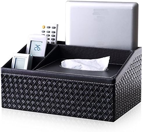 Storage Compartments Multifunctional Desktop Leather Box Desktop Stationery Collection, Business Card/Pen/Pencil/Mobile Phone /Remote Control Holder Desk Supplies Organizer (style 2)