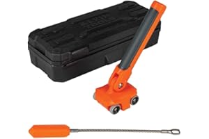 Klein Tools 50611 Magnetic Wire Puller, Pulls Electrical Wire Behind Walls/Tight Spaces, Stainless-Steel Leader, Cable Pullin