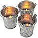GIFTEXPRESS 48 Pack Mini Metal Buckets with Handles, Small Galvanized Tin Pails for Party Favor, Succulent, Wedding