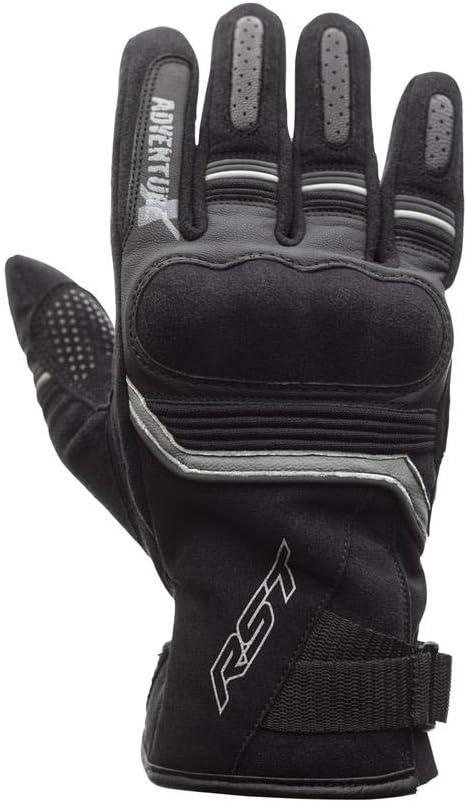 RST Adventure-X CE Black Leather Amara Motorcycle Glove Size 09 - Image 3