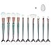 Makeup Brushes,10Pcs Fantasy Mermaid Makeup Brush Set Foundation Eyebrow Concealer Cosmetic Eyeshadow Brushes Kits with Silicone Makeup Sponge-By Veryke (Blue)