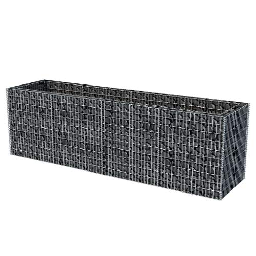 Gabionen-Hochbeet Stahl 360×90×100 cm – Bild 4