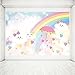 MEHOFOTO 8x6ft Photo Background Cute Newborn Cartoon Rainbow White Cloud Birthday Party Decoration Backdrops Banner for Photography