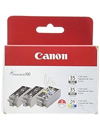 Dos cartuchos Canon de tinta negra PGI-35 y tinta a color CLI-36 (1509B007AB AE)