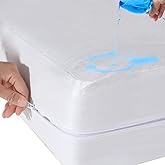 Antranfour Twin Mattress Protector Fully Zippered Encased Waterproof Urine Proof Cover for Kids and Pets, Fits 6-9 Inch Depth