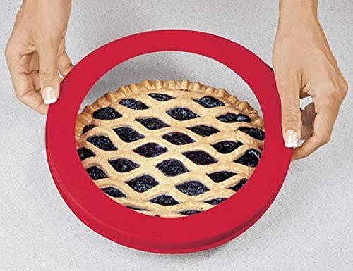 Trenton Gifts Silicone Pie Crust Shield, Crust Protector, Fits 9" to 10" diameter Pies