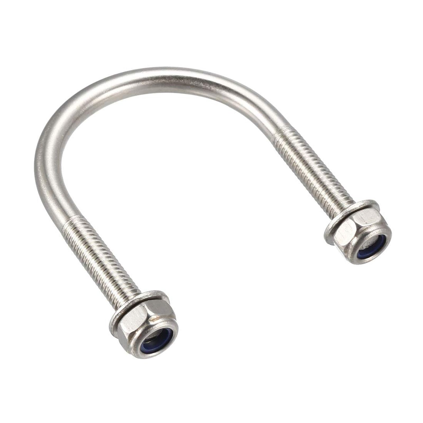 TA-VIGOR 4 sets M6 Round U-Bolts, 38mm Inner Width 58mm Length 304 Stainless Steel U-Bolts with Nut, Washer for Attaching Piping Conduit Cable Tube Brackets Boat Trailer
