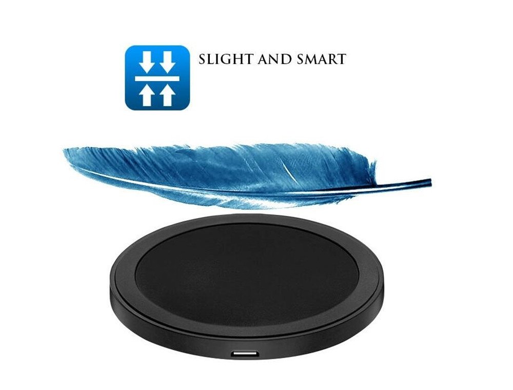 UPsztec Q5 Wireless Charger Pad For Samsung Galaxy S7 / S7 Edge / S6 Edge Plus / S6 and All Qi-enabled Devices(black-black)