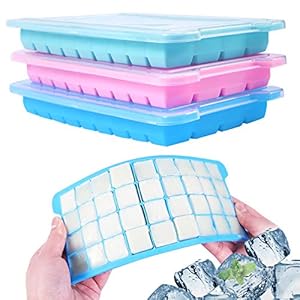 Wanap IJsblokjesvorm, van silicone, 36 vakjes, om in te vriezen, 108 ijsblokjes, geschikt voor koelkast, magnetron en…
