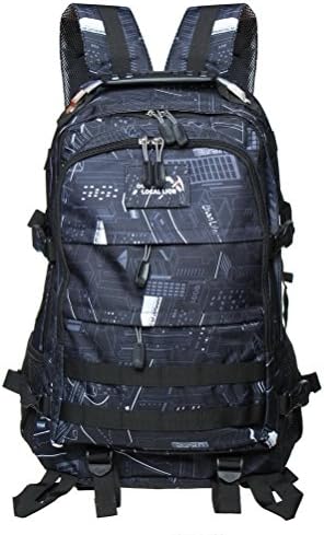 PioneerHiker Military Camo Backpack Tactical Backpacks for Hunting Camping Hiking Trekking Black White