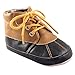 Luvable Friends Unisex Baby Crib Shoes, Tan Navy, 12-18 Months