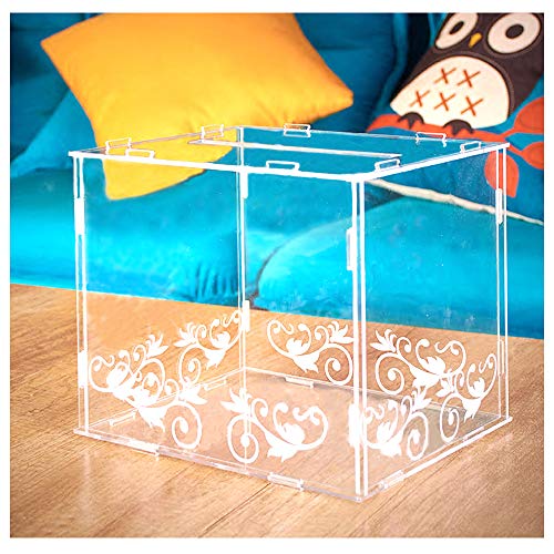 Wedding Card Box Acrylic 10"Ã— 8"Ã—8"ï¼ŒFoldable, Suitable for All Parties