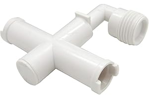 Dura Faucet DF-RK910-WT RV Exterior Shower Faucet Diverter Tee Replacement (White)