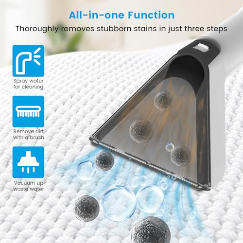 Domixo Carpet Cleaner Machines, Hot Water Multi-Purpose Portable Spot Cleaner, Wet/dry Upholstery Cleaner, 450W & Touchscreen Buttons, Deep Stain Cleaning from Pet, Carpets, Sofa, Stairs, Car Seats
