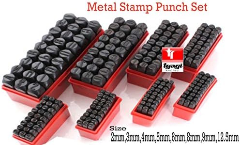 Tyagi Racing 8mm A-Z & Metal Alphabet Punches Stamp Set Letters, steel, punch set Metal Die Tool Case Craft 27 pcs