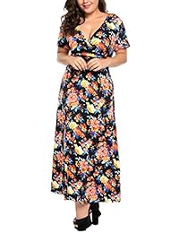 IN'VOLAND Vestido de cóctel estampado de cóctel sin mangas con estampado de una línea para mujer (16W_24W)