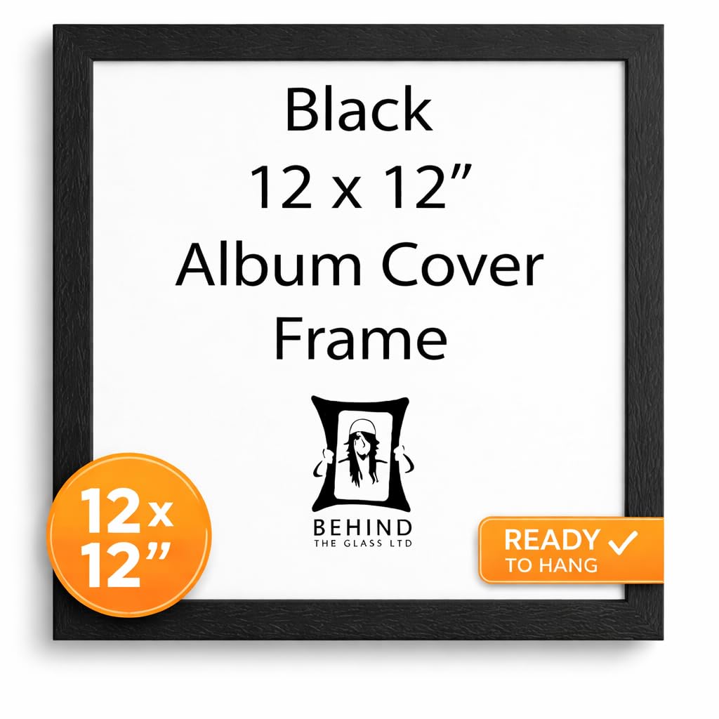Handmade Black Wooden Picture Frame 12x12 - Album Cover Frame