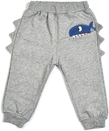 SORREL Little Boys' Pants Shark Cotton Elastic Waist Slacks Sweatpants for Toddler Kids