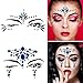 Fanme Face Gem Stickers Eyes Rhinestone Jewels Tattoo Mermaid Glitter Bindi Acrylic Crystal Body Jewelry Temporary Tattoo Fancy Makeup for Music Rave Festival Party Carnival 6 Pack (Pattern 1)